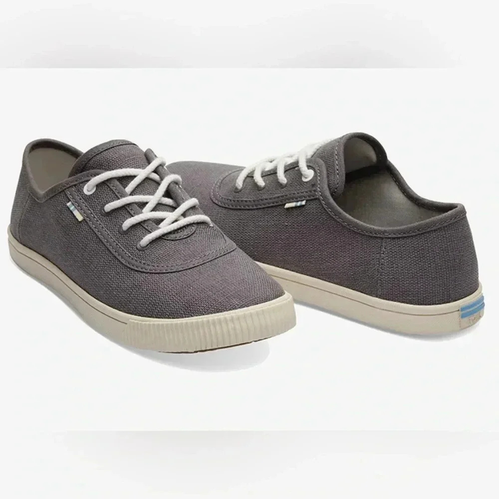 Tom’s Heritage Canvas Sneakers Topanga Collection Grey Low Top Women’s Size‎ 6.5